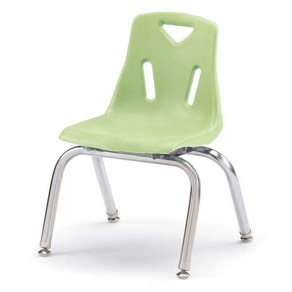 Berries Stacking Chair with Chrome-Plated Legs, 12 in. Ht, Key Lime